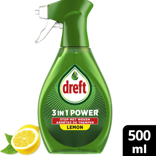 Dreft 3in1 Power Spray Stop Soaking - Spray de prétraitement, dégraissant -pack de 10 - E-menage