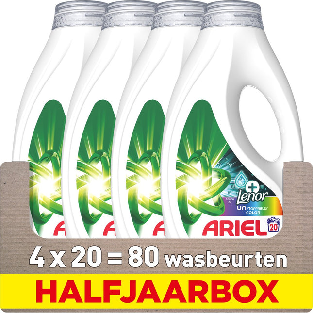 Ariel Lessive Liquide - Pack de 4 - 20 Lavages chacun - E-menage