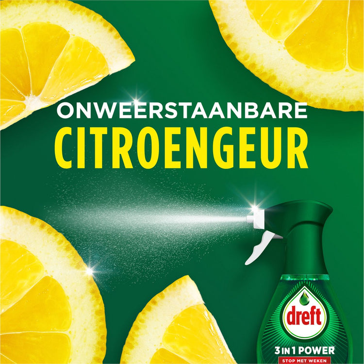 Dreft 3in1 Power Spray Refill Stop Soaking - prétraitement, dégraissant pour vaisselle et Cuisine - Pack de 10 - E-menage