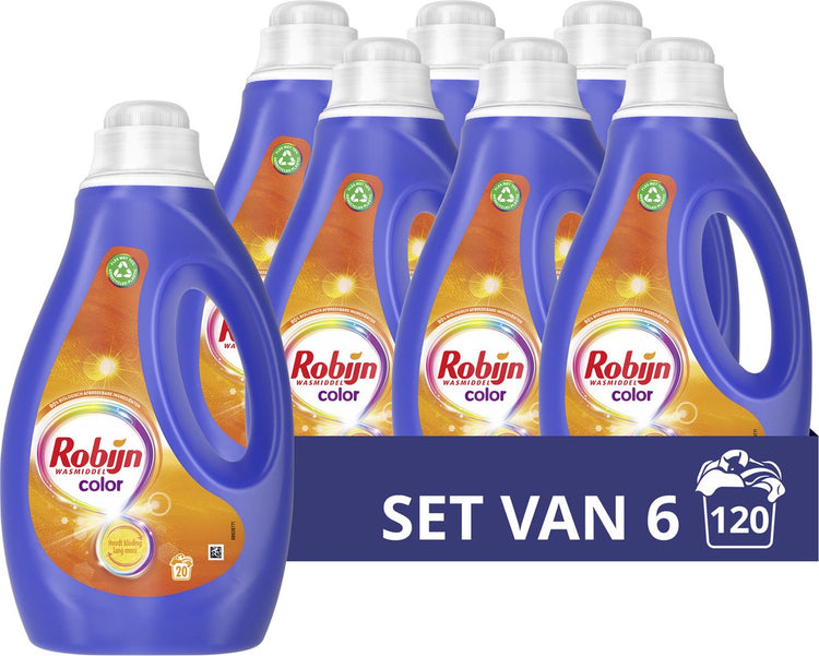 Robijn Color Lessive Liquide - Pack économique de 6 - E-menage