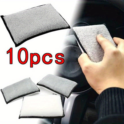 Lot de 10 éponges de nettoyage en microfibre