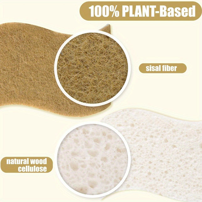 Lot de 10 éponges naturelles et durables