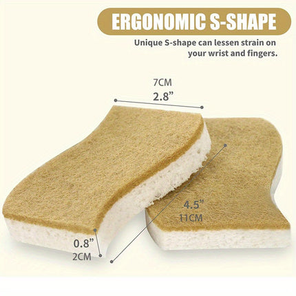 Lot de 10 éponges naturelles et durables