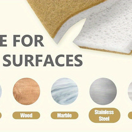Lot de 10 éponges naturelles et durables