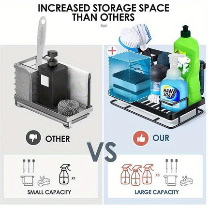 Support d'évier, porte-éponge avec bac