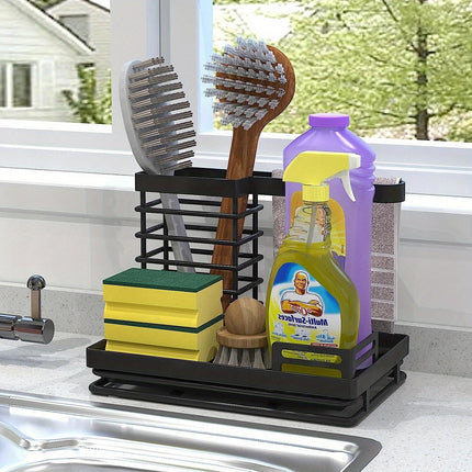 Support d'évier, porte-éponge avec bac