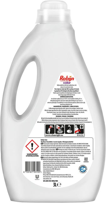 Détergent Sérum Robijn Color Care- 60 lavages -3L - E-menage