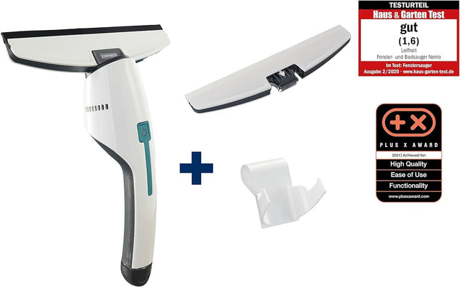 aspirateur à vitres et salle de bains + buse salle de bains et support mural - E-menage