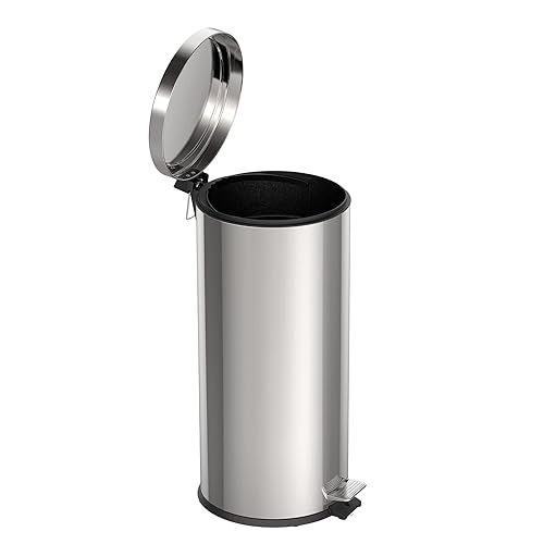 tramontina - poubelle de cuisine en acier inoxydable avec pédale - E-menage