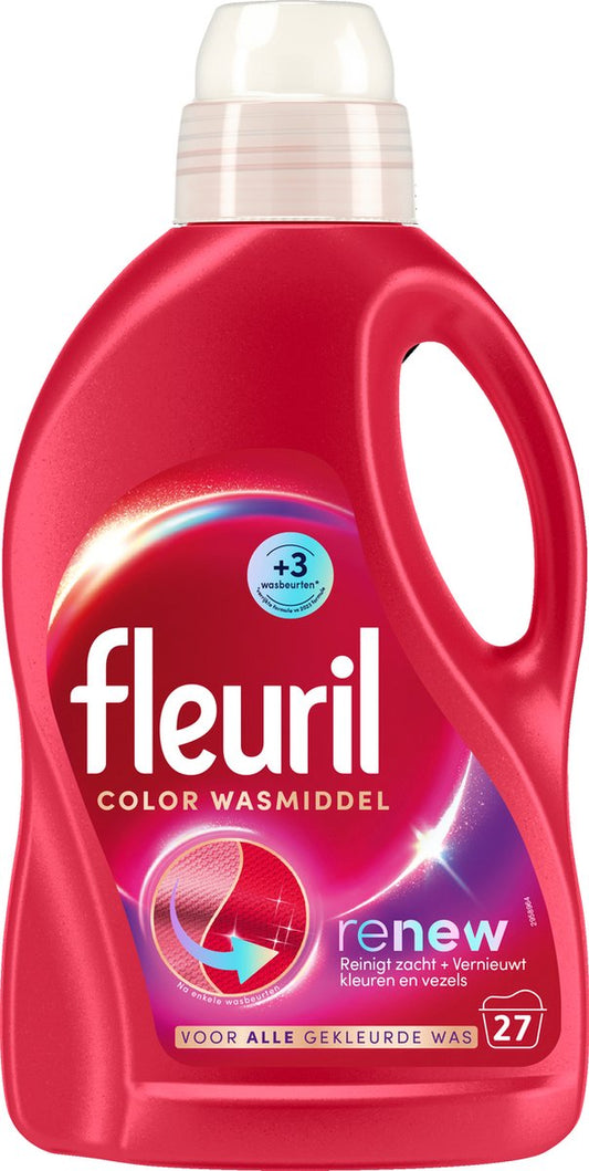 Fleuril Renew Color - Détergent liquide - Pack économique de 4 - E-menage