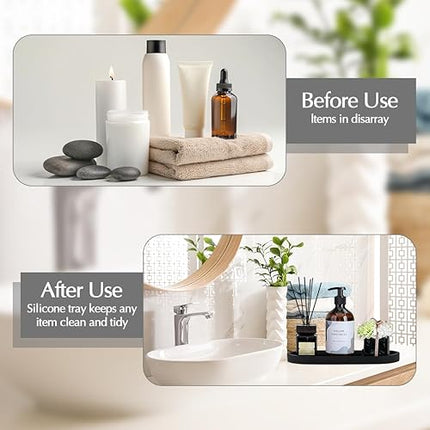lot de 2 plateaux de salle de bain - E-menage