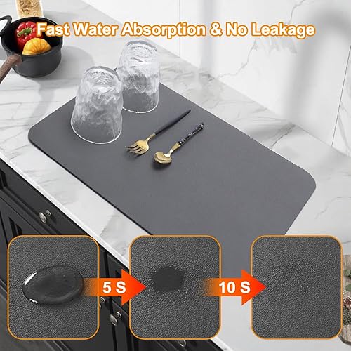 WhizNook - Tapis d'égouttement pour machine à café - 40 x 30 cm - E-menage