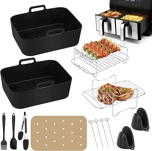 NVIYAM - Lot de 10 accessoires pour friteuse à air - E-menage
