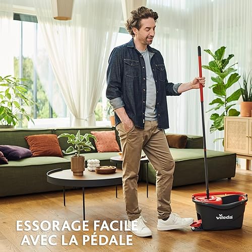 Vileda Turbo - balai + seau à pédale - E-menage
