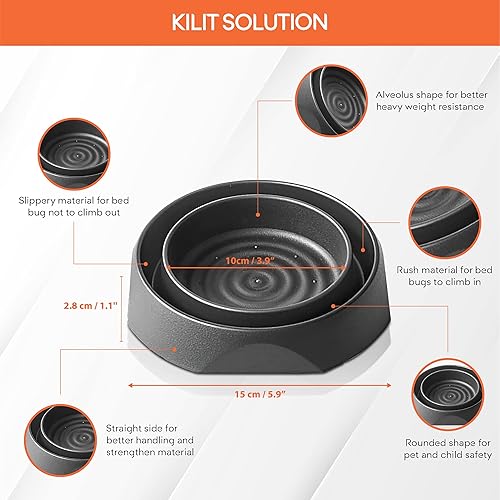 KALIGEN® - Kit de 4 Pièges anti punaises de lit - E-menage