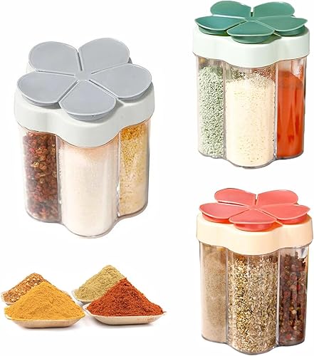 LSRVNM - lot de 3 pots à épices 5 en 1 - E-menage