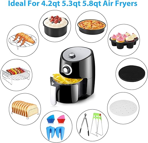 Lot de 14 accessoires pour friteuse à air - E-menage