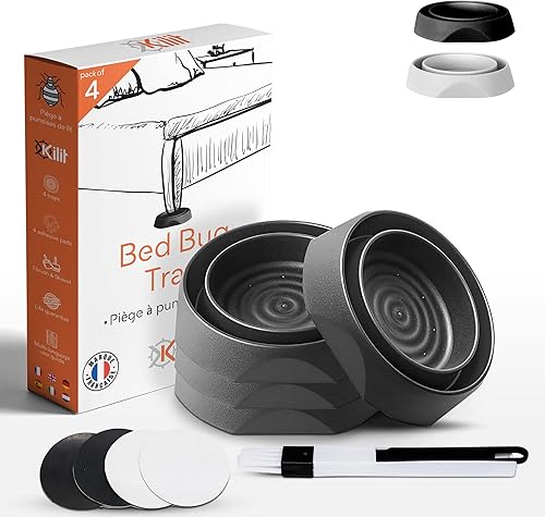 KALIGEN® - Kit de 4 Pièges anti punaises de lit - E-menage