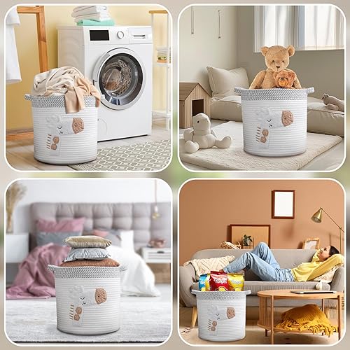 Panier à Linge en Coton Tissé - E-menage