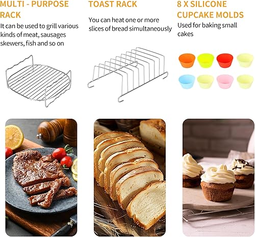 Accessoires de friteuse à air , 20 pièces - E-menage