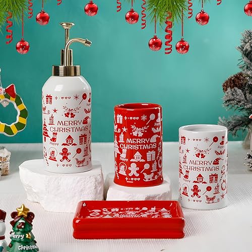 Santentre Ensemble de 4 pièces pour salle de bain - E-menage