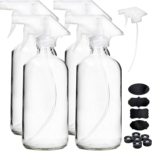 Youngever - lot de 4 flacons pulvérisateurs vides - E-menage