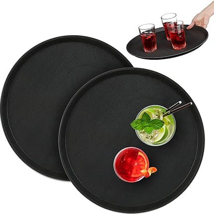relaxdays - lot de 2 plateaux de service - E-menage