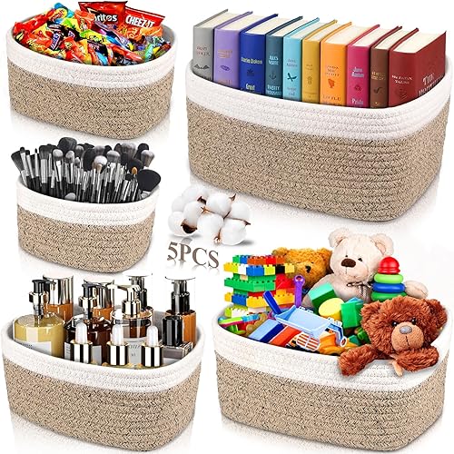 ZHHGOO - Lot de 5 Paniers de Rangement - E-menage