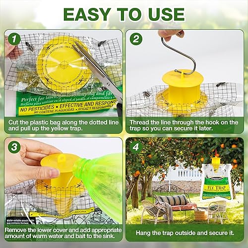 AOOWU - 3 Pièges à moustiques , mouches pour intérieur extérieur - E-menage