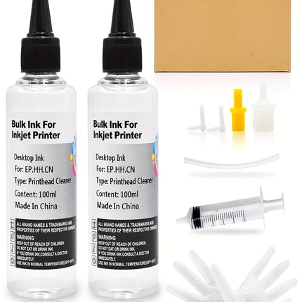 Fluide de nettoyage pour imprimante à jet d’encre – Nettoyant pour tête d’impression Canon, HP, Epson | Entretien et déblocage d’encre séchée – 100 ml – Bandes Faciles