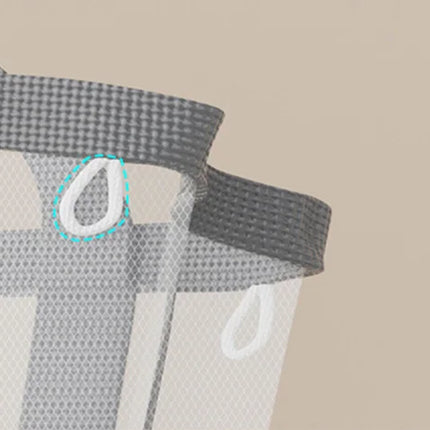 Panier à linge avec poignée, en nylon respirant, pliable et portable, pour vêtements sales - E-menage