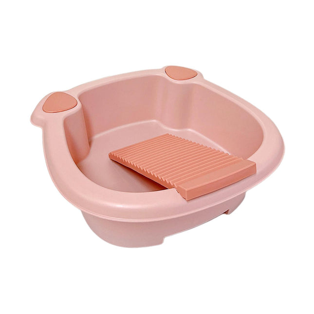 Washing Clothes Bucket Hand Wash Board Washboard Basin Wash Tub with Washboard for Hand Wash Clothes Underwear Blouses Home - E-menage