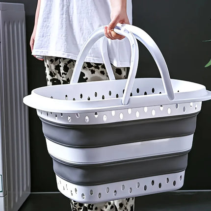 Panier à linge sale pliable et portable de grande capacité - E-menage