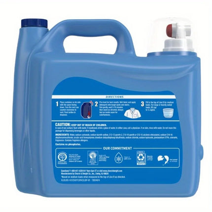 131loads Laundry Detergent, 203.1 fl oz, Removes stains, Brightens whites