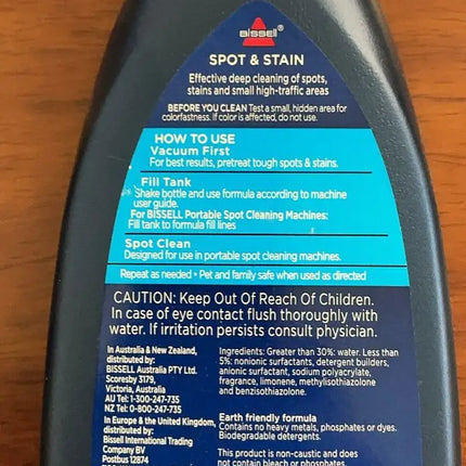 Liquid vacuum cleaner cleaning solution