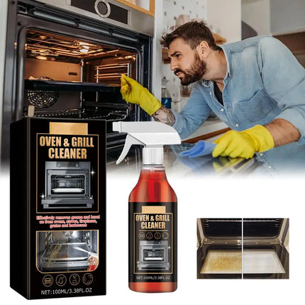 Nettoyant Moussant Puissant Four, Gril & Micro-ondes 100ML – Élimine Graisse, Odeurs & Dépôts Tenaces