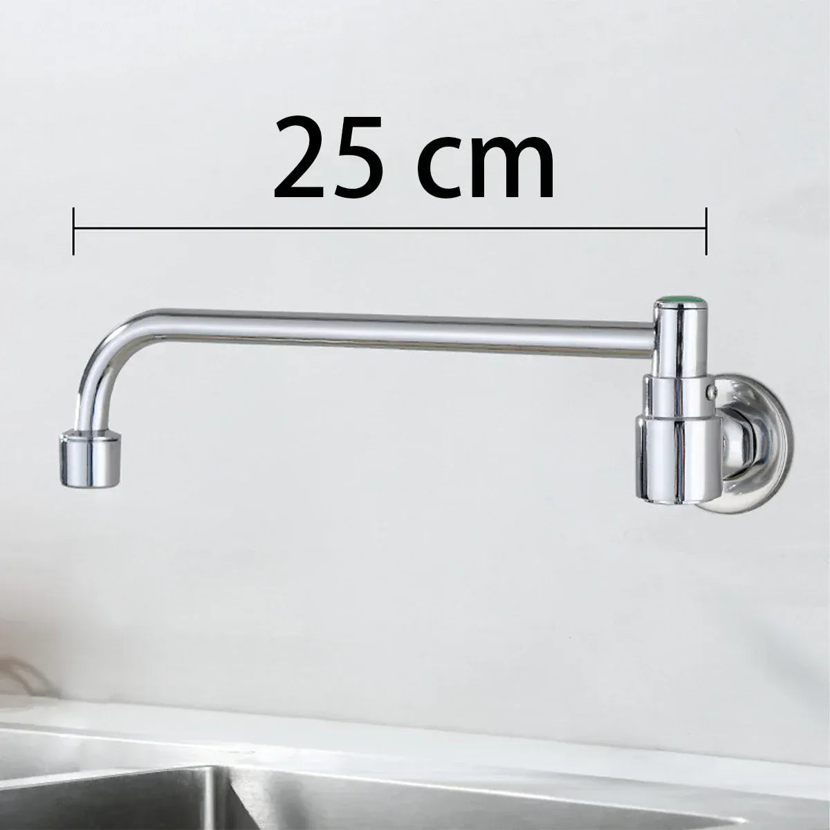Kitchen Faucet Stainless Steel Wall Mounted Single Cold Water Faucet Lower Curve Faucet Wall Sink Water Tap Premium Quality