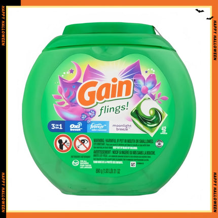 Moonlight Breeze Laundry Pacs, 42 Count. Powerful Cleaning, Fresh Scent for Family. Easy Use Detergent Pods for Washer