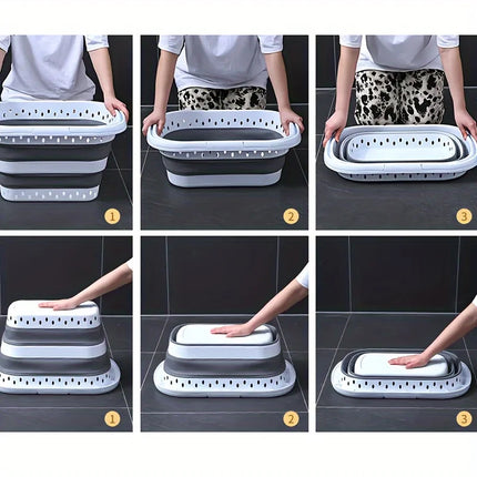 Panier à linge sale pliable et portable de grande capacité - E-menage