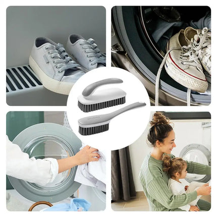 Lot de 2 brosses à linge anti-taches pour chaussures , pour vêtements en tissu - E-menage