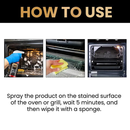 Nettoyant Moussant Puissant Four, Gril & Micro-ondes 100ML – Élimine Graisse, Odeurs & Dépôts Tenaces