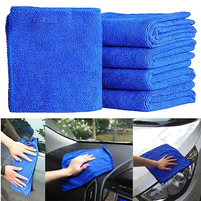 Lot de 5 serviettes absorbantes en microfibre épaisse 25 x 25 cm - E-menage