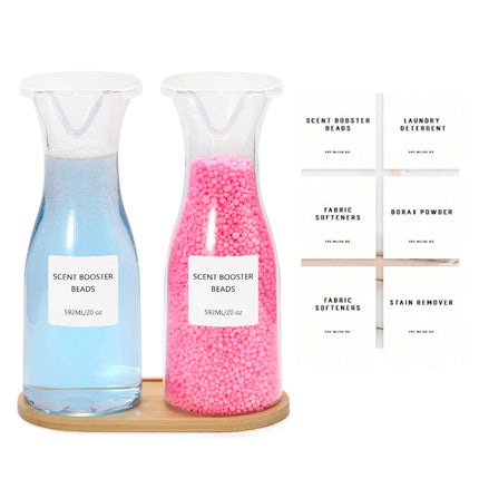 Lot de 2 distributeurs de lessive liquide avec plateaux - E-menage