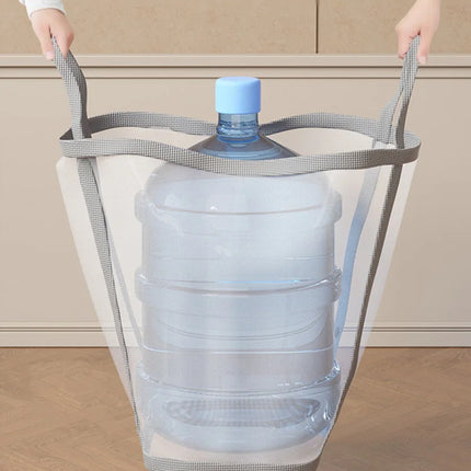 Panier à linge avec poignée, en nylon respirant, pliable et portable, pour vêtements sales - E-menage