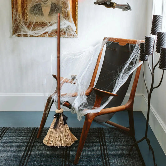 Dancing Witch Broom Gathering Props Centerpiece Present Ornament Dancing Broomstick Halloween Decor for Party Indoor Outdoor