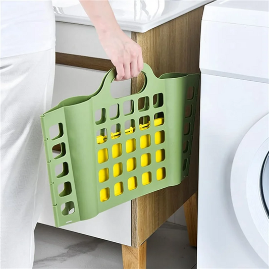 B84B - Panier à linge pliable en plastique pour linge sal - E-menage