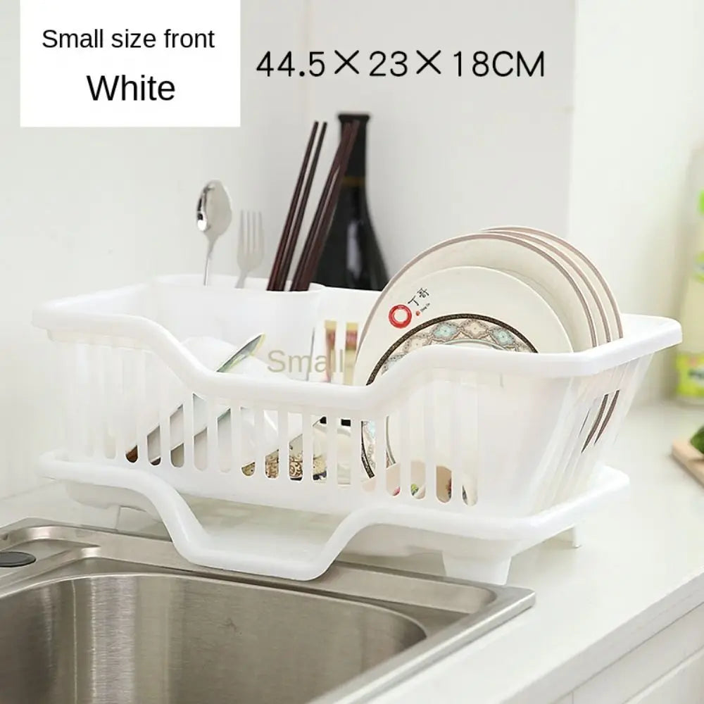 Dish Drying Rack Kitchen Utensils Drainer Rack with Drain Board Countertop Dinnerware Plates Bowls Chopsticks Spoons Organizer