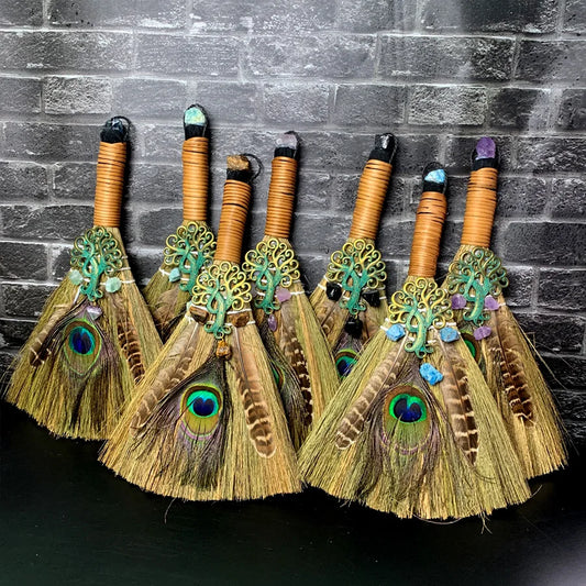 Mystical Witch Broom – Spiritual Cleansing & Altar Decoration