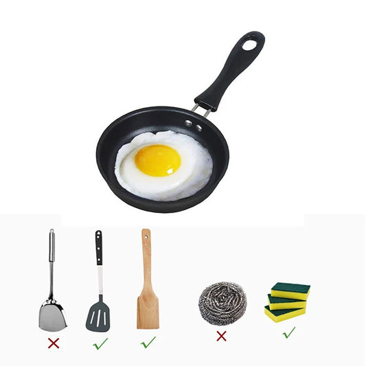 Pan Frying Egg Skillet Pot Mini Cooking Omelette Pans Nonstick Non Iron Stick Saucepan Fry Omelet Cast Pancake Pots 12cm