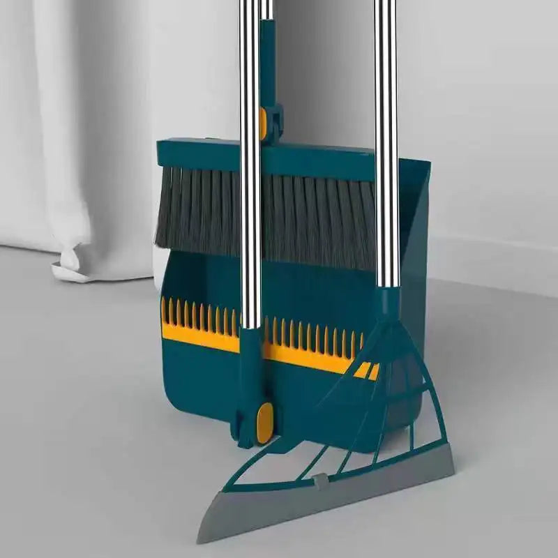 Broom and Dustpan Set Combination, Household Broom, Dustpan, Non-stick Hair Wiper, Broom, Indoor Bathroom Broom and Dustpan Set